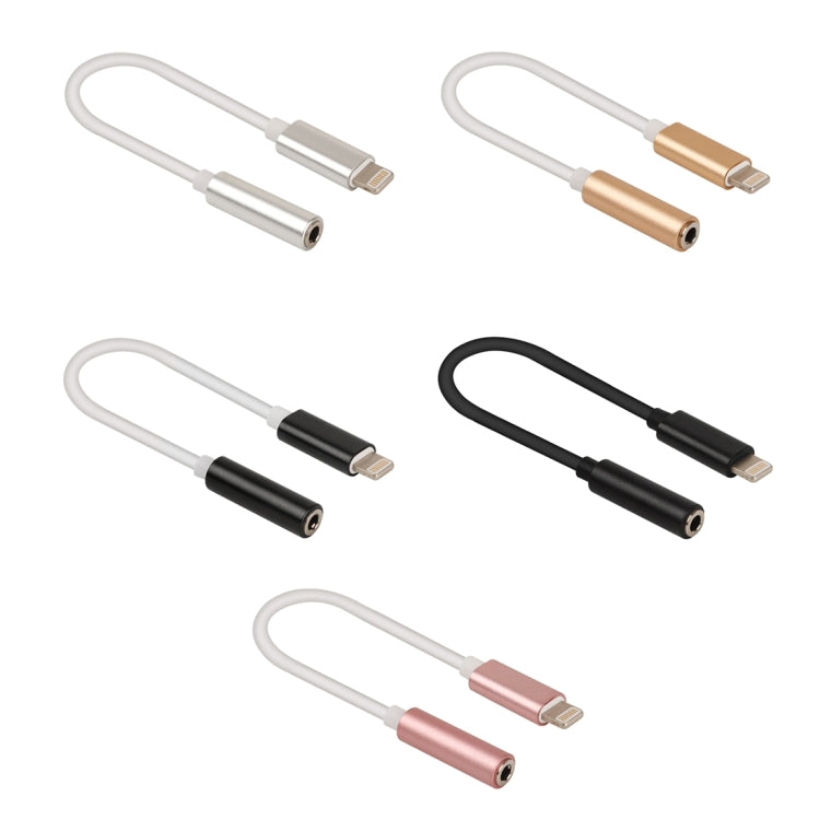 8 Pin to 3.5mm Audio Adapter, Length: About 12cm, Support iOS 13.1 or Above(Rose Gold) by buy2fix