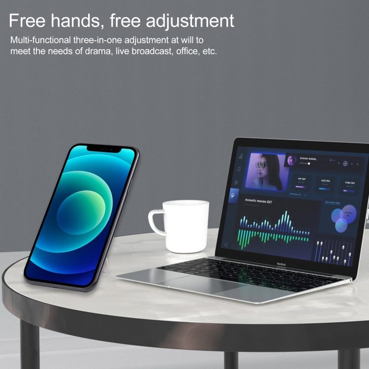 cmzwt CPS-030 Adjustable Folding Magnetic Mobile Phone Holder Bracket with Grip (Rose Gold) by buy2fix