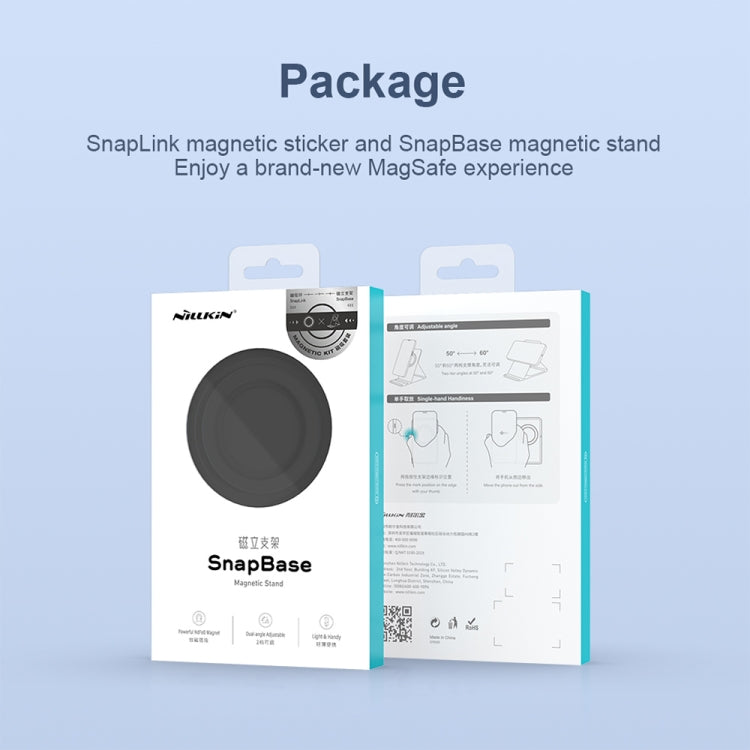 NILLKIN Skin-friendly Version Magsafe Ring Magnetic Mobile Phone Holder Set(Black) by NILLKIN