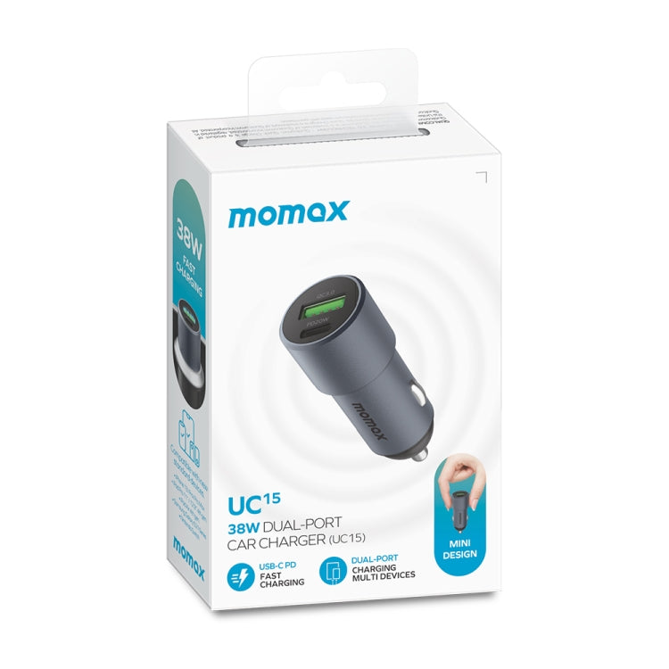 MOMAX UC15 38W PD + QC3.0 Dual Ports Car Charger by MOMAX