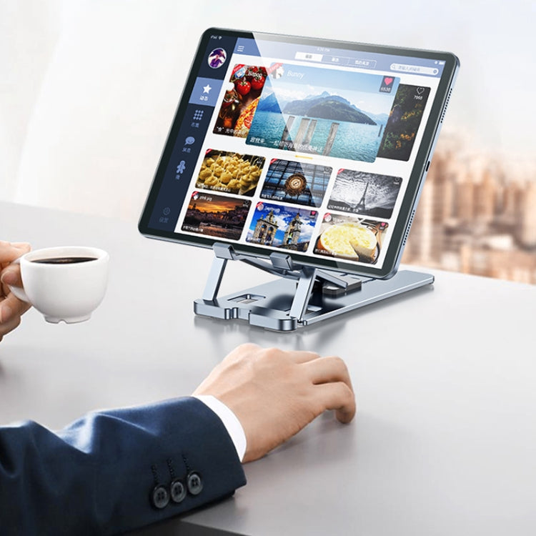 LK022 Portable Foldable Desktop Phone Holder (Silver) by buy2fix