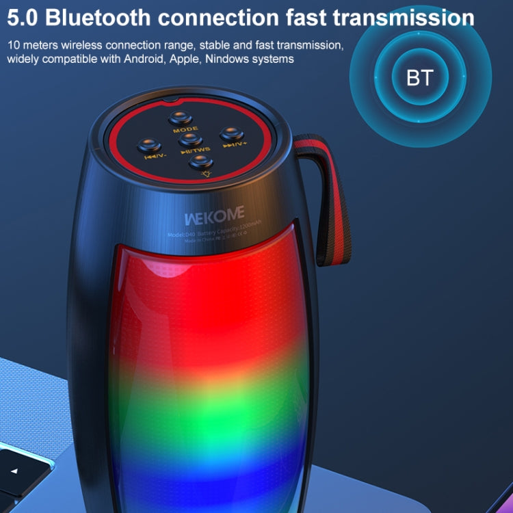 WEKOME D40 5W Sound Pulse Colorful Bluetooth Speaker (Black) by WK