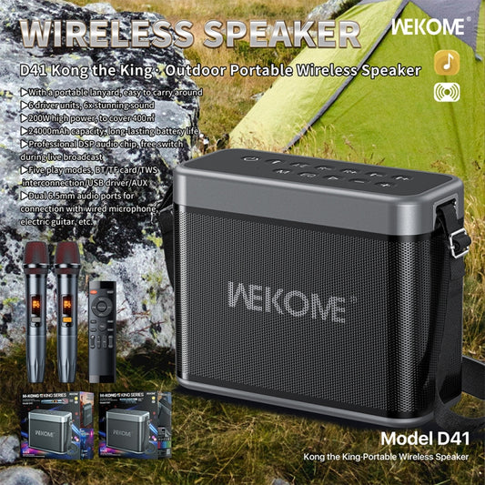 WEKOME D41 200W Outdoor Portable Strap Bluetooth Speaker by WK