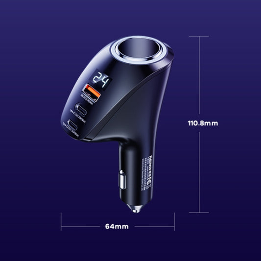REMAX RCC339 Warriors Series 3 in 1 Car Digital Cigarette Lighter 88.5W PD Fast Charger by REMAX