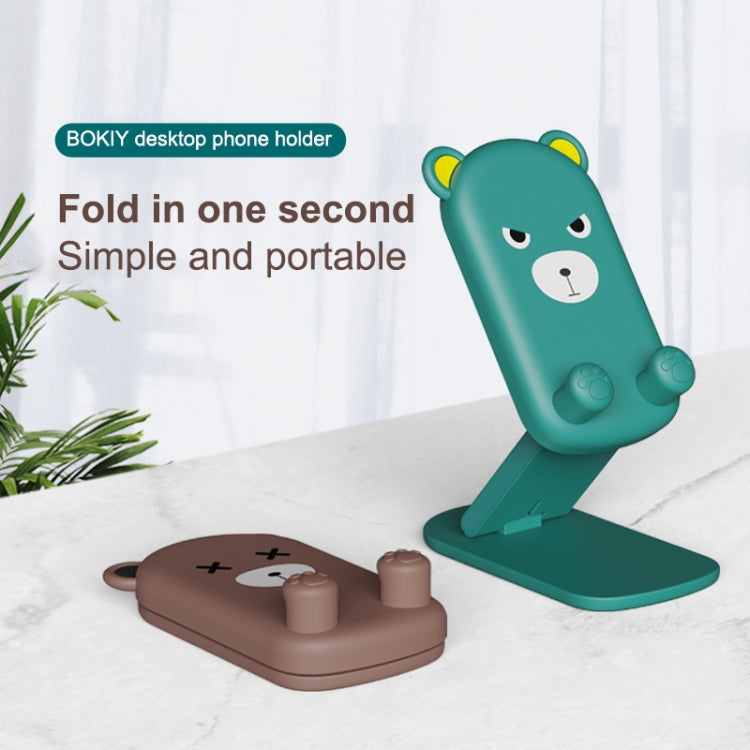 DK-XX-111 Cartoon Animal Retractable Phone Lazy Bracket Foldable Desktop Holder(Green) by buy2fix