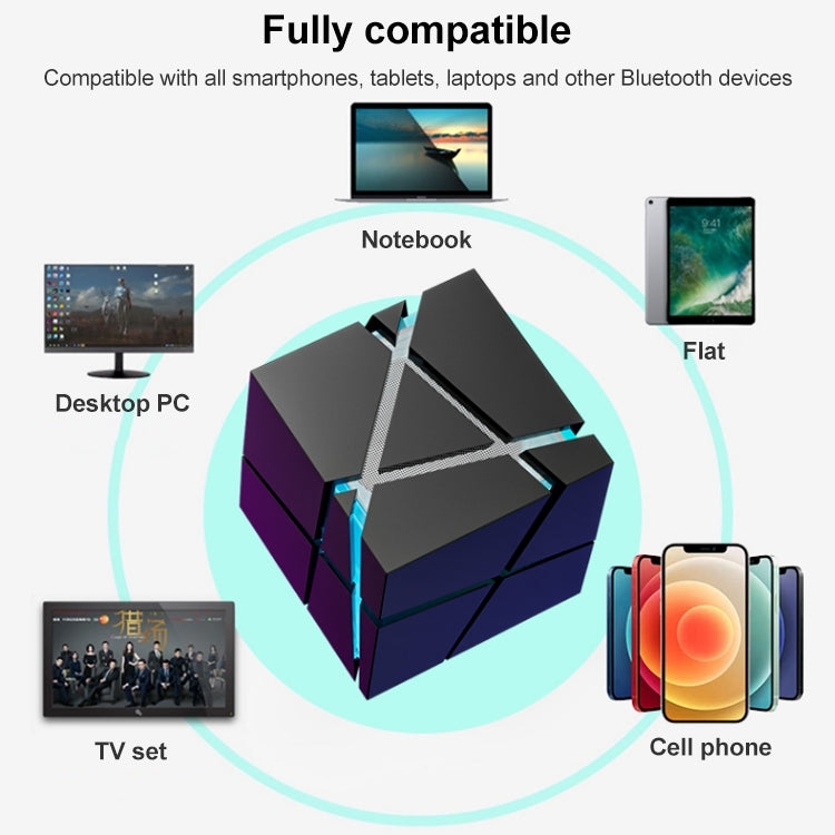 Qone 2 Cube Mini Portable Card Wireless Bluetooth Speaker(Black) by buy2fix