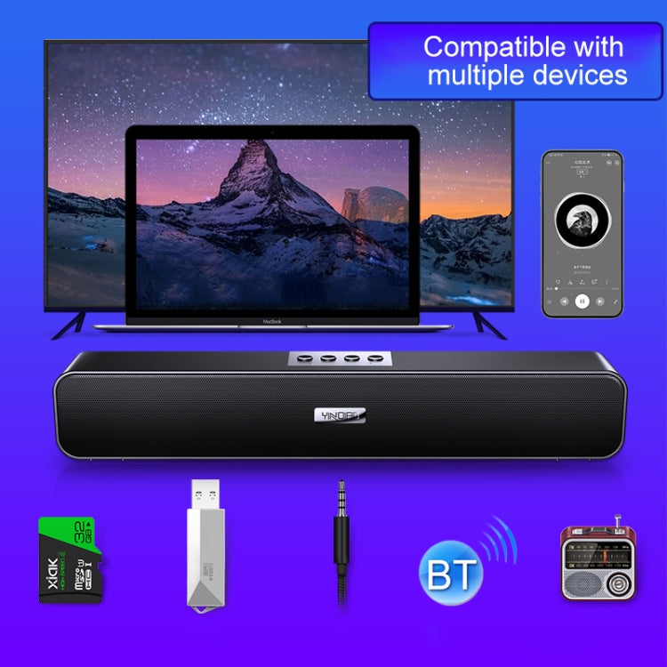 YINDIAO A36 Bluetooth 5.0 Smart Subwoofer Computer Wireless Bluetooth Speaker, Bluetooth Standard Version(Black) by YINDIAO