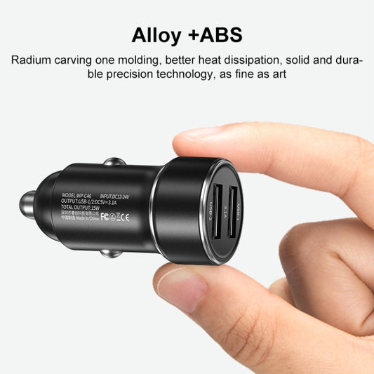 WK WP-C46 Staroad Series Vieyie 15W Dual-USB Car Charger (Grey) by WK