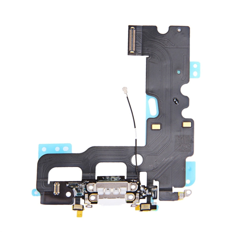 Charging Port + Audio Flex Cable for iPhone 7(White) by buy2fix