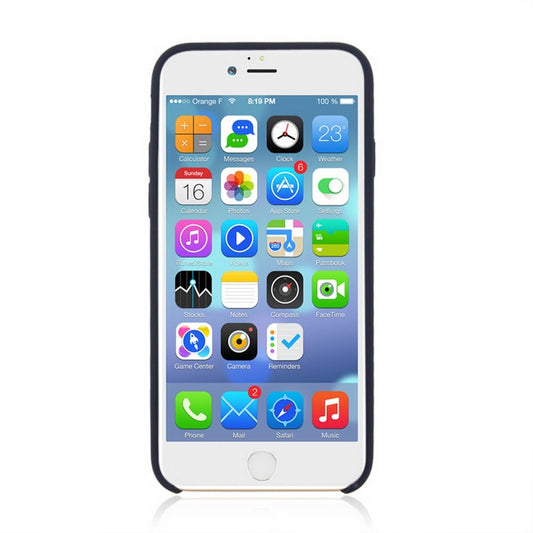 For iPhone SE 2020 & 8 & 7 Pure Color Liquid Silicone + PC Shockproof Defender Case(Dark Blue) by buy2fix