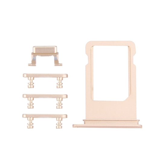 Card Tray + Volume Control Key + Power Button + Mute Switch Vibrator Key for iPhone 7 Plus(Gold) by buy2fix