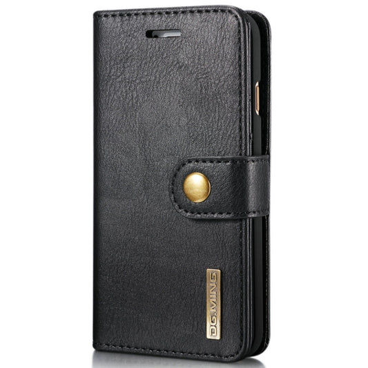 DG.MING For iPhone SE 2020 & 8 & 7 Crazy Horse Texture Horizontal Flip Detachable Magnetic Protective Case with Holder & Card Slots & Wallet(Black) by DG.MING