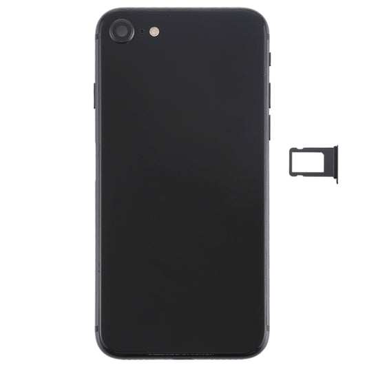 Battery Back Cover Assembly with Side Keys & Vibrator & Speaker Ringer Buzzer & Power Button + Volume Button Flex Cable & Card Tray for iPhone 8(Black) by buy2fix