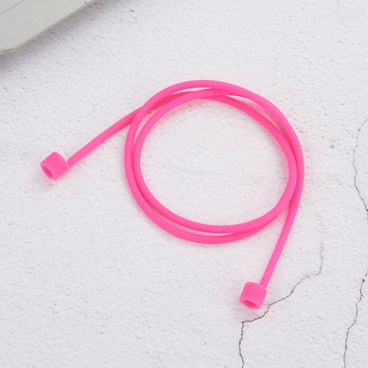 Wireless Bluetooth Earphone Anti-lost Strap Silicone Unisex Headphones Anti-lost Line for Apple AirPods 1/2, Cable Length: 60cm(Magenta) by buy2fix