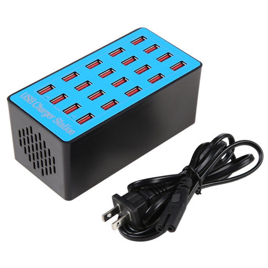 WLX-A5+ 100W 20 USB Ports Charger Station Automatically Assigned Smart Charger with Power LED Indicator, US Plug by buy2fix