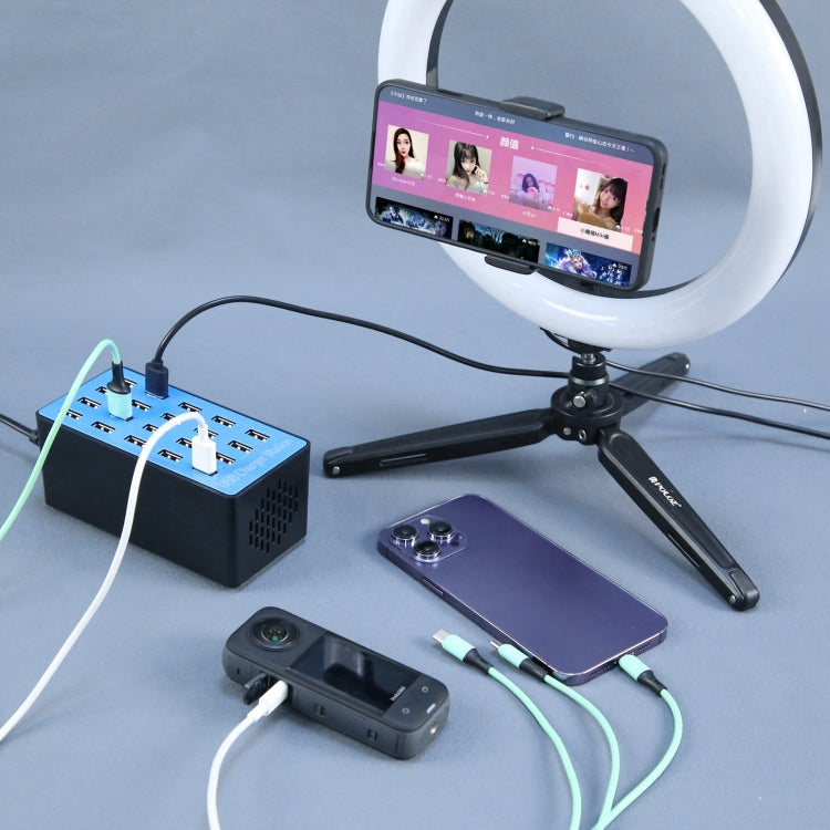 WLX-A5+ 100W 20 USB Ports Charger Station Automatically Assigned Smart Charger with Power LED Indicator, US Plug by buy2fix