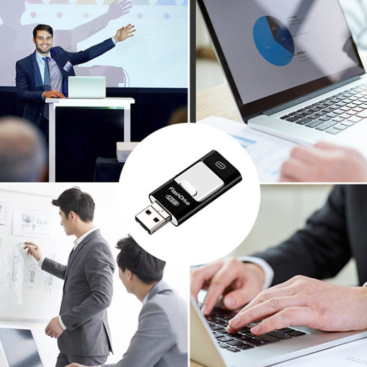 64GB USB 3.0 + 8 Pin + Mirco USB Android iPhone Computer Dual-use Metal Flash Drive (Rose Gold) by buy2fix