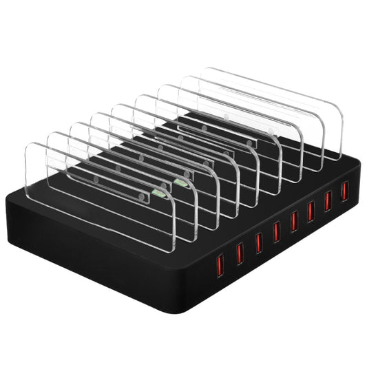 X6 96W 2.4A 8 USB Ports Smart Charger with Detachable Bezel, US Plug(Black) by buy2fix