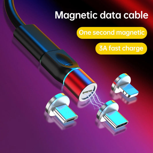 4 in 1 3A 8 Pin & USB-C / Type-C & Micro USB Zinc Alloy Magnetic Charging Head + USB-C / Type-C Magnetic Charging Adapter Set (Blue) by buy2fix