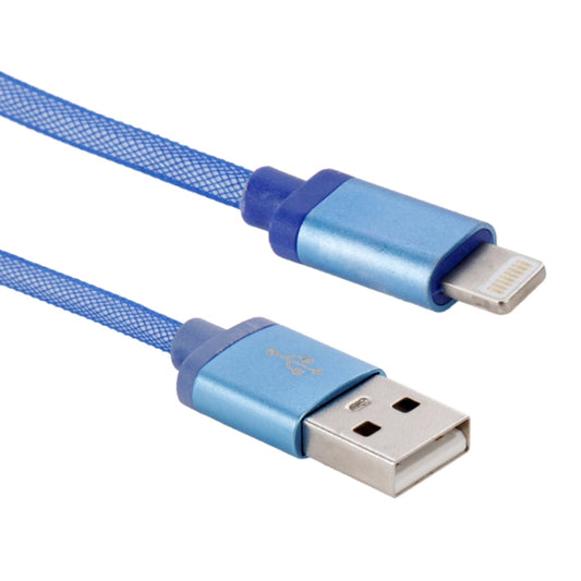 1m Net Style Metal Head 8 Pin to USB Data / Charger Cable(Blue) by buy2fix