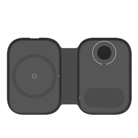F20 3 in 1 15W Multi-function Magnetic Folding Wireless Charger for iPhone Series & Apple Watches & AirPods(Black) by buy2fix