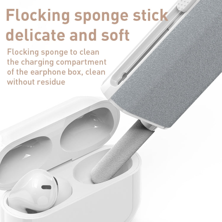 Q6 5 in 1 Wireless Earphone Charging Box Mobile Phone Screen Cleaning Kit by buy2fix