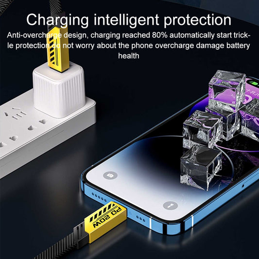 WK WDC-190a Mech Series 6A USB to USB-C/Type-C Fast Charge Data Cable, Length: 1m(Tarnish) by WK