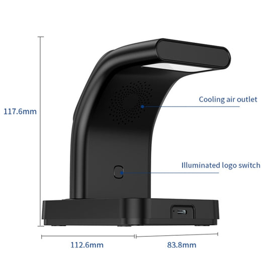 YP-HY05 15W 5 in 1 Magnetic Multifunctional Wireless Charger with Clock (White) by buy2fix