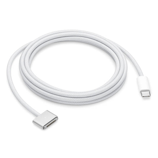 USB-C / Type-C to Magsafe 3 Braided Fast Charging Data Cable, Length: 2m (White) by buy2fix