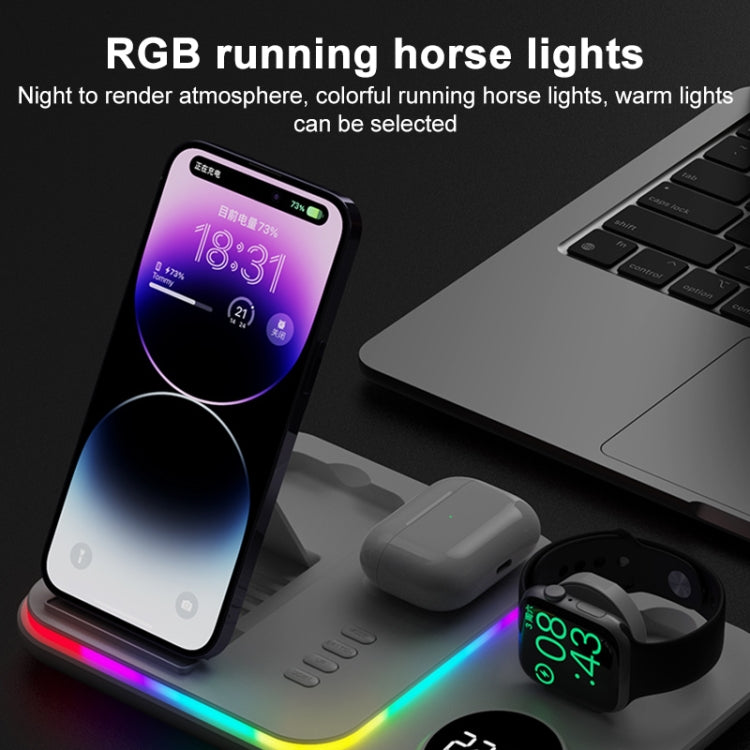 30W 4 in 1 Multifunctional Wireless Charger (Black) by buy2fix