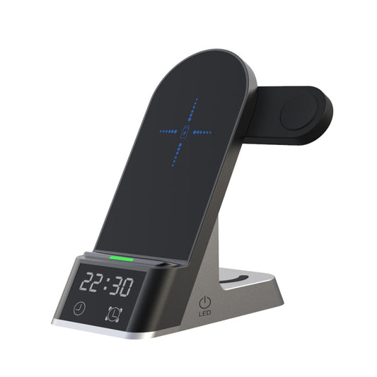 H35 6 in 1 15W Digital Display Magsafe Magnetic Wireless Charger with Alarm Clock Function by buy2fix