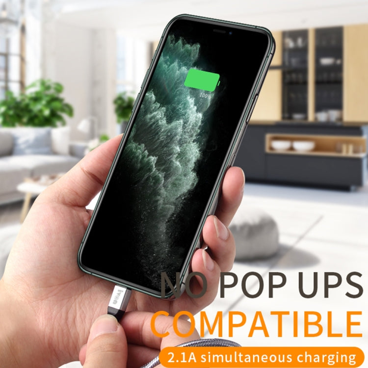 IVON CA89 2.1A USB to USB-C / Type-C Braid Fast Charge Data Cable, Cable Length: 1m (Gold) by IVON