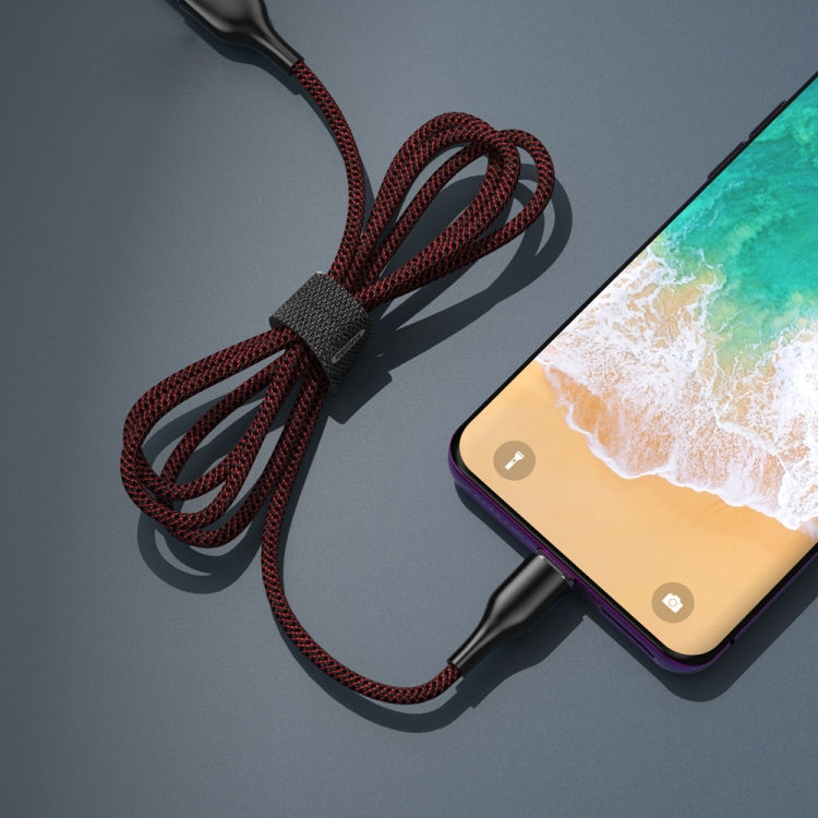 REMAX RC-158m 3A USB to Micro USB Interface Charging + Transmission Magnetic Attraction Polyester Two-color Braided Data Cable, Cable Length: 1m (Black) by REMAX