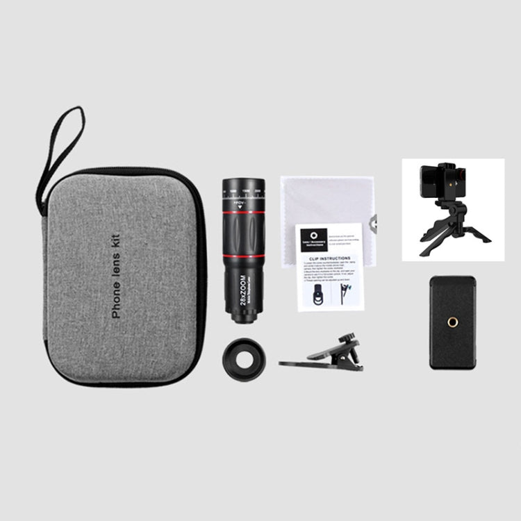 W28-QK Mobile Phone Universal Lens Telescope 28X Big Pocket + Shelf Set by buy2fix