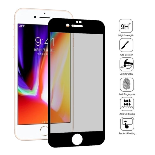 0.26mm 9H 3D Highly Transparent Privacy Anti-glare Tempered Glass Film for iPhone 8 & 7 (Black) by buy2fix