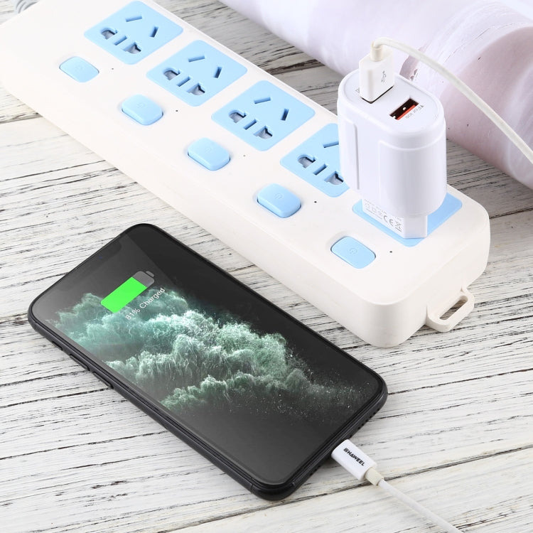 LZ-022 5V 2.4A Dual USB Ports Travel Charger, EU Plug (White) by buy2fix