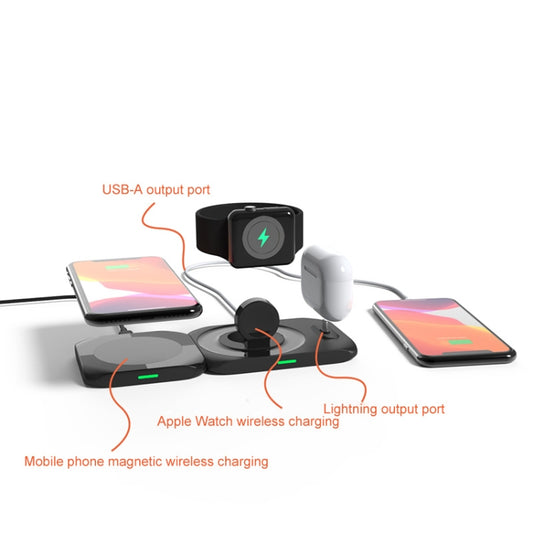 W8 4 In 1 Wireless Charger Holder Charging Station for iPhone / Apple Watch / AirPods by buy2fix