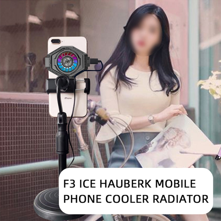 MB-F3 Mobile Phone Live Broadcast Gaming Semiconductor Radiator Back Clamp Cooling Fan by buy2fix