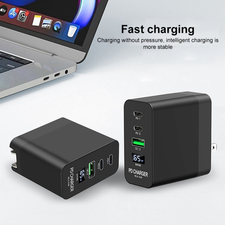 A3B 65W Output USB-C / Type-C x 2 + USB HUB PD Charger, US Plug by buy2fix