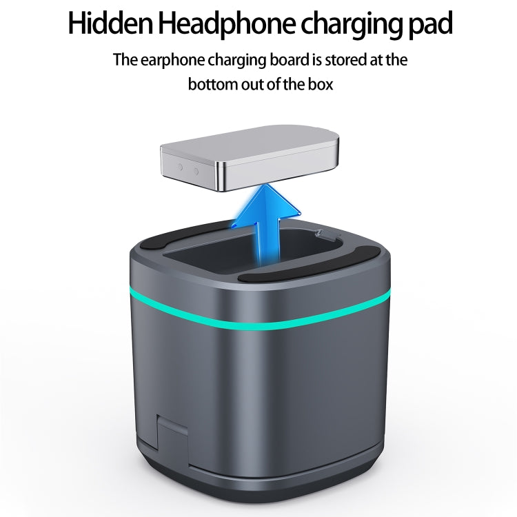 H32 15W 3 in 1 Magnetic Multifunctional Wireless Charger (Grey) by buy2fix