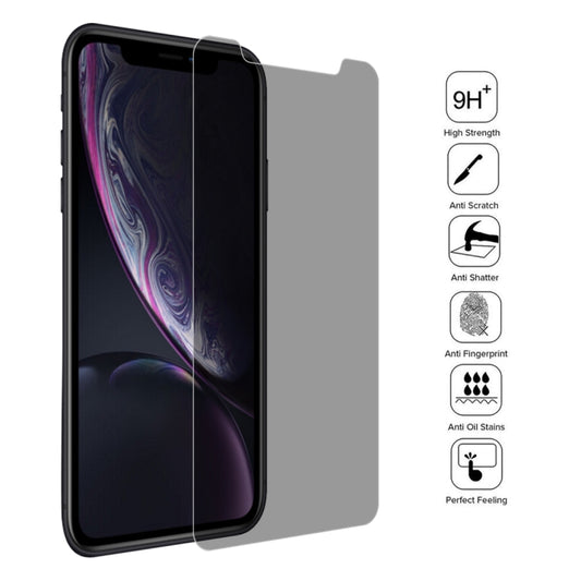 For iPhone 11 / XR 9H 3D Privacy Anti-glare Non-full Screen Tempered Glass Screen Protector by buy2fix