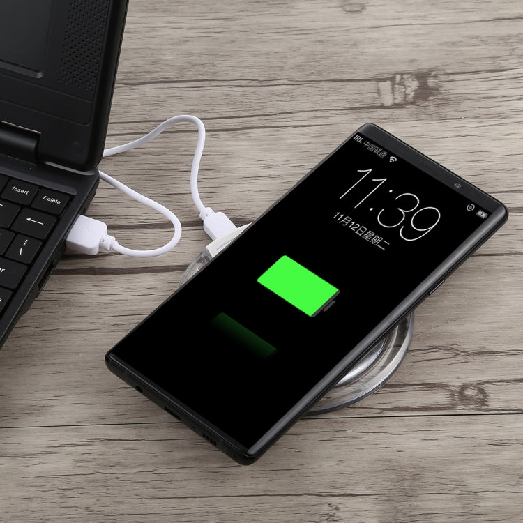 FANTASY 5V 1A Output Qi Standard Ultra-thin Wireless Charger with Charging Indicator, Support QI Standard Phones(White) by buy2fix