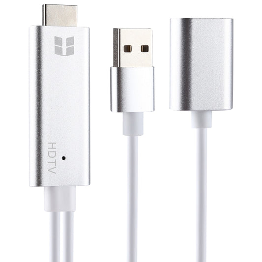 USB 3.0 Female HDMI HD 1080P Video Converter HDTV Cable(Silver) by buy2fix