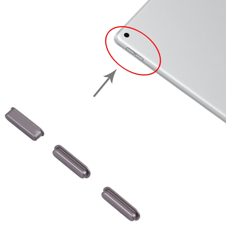 Power Button and Volume Control Button for iPad 10.2 inch 2019 2020 2021 (Grey) by buy2fix