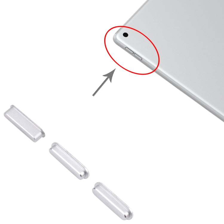 Power Button and Volume Control Button for iPad 10.2 inch 2019 2020 2021 (Silver) by buy2fix