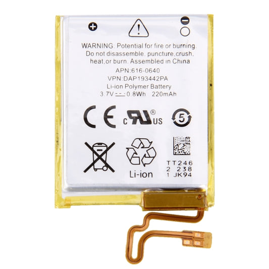 3.7V 220mAh Rechargeable Li-Polymer Battery for iPod nano 7th by buy2fix