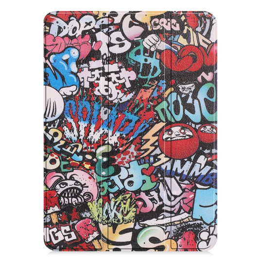 Horizontal Flip Graffiti Pattern Colored Painted Leather Case for iPad Pro 11 inch (2018), with Three-folding Holder & Wake-up / Sleep Function by buy2fix