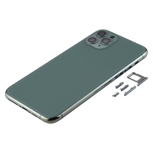 Back Housing Cover with SIM Card Tray & Side keys & Camera Lens for iPhone 11 Pro Max(Green) by buy2fix