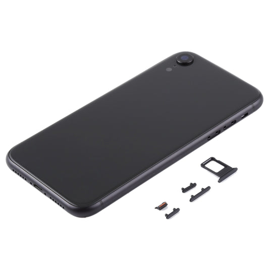 Back Housing Cover with Camera Lens & SIM Card Tray & Side Keys for iPhone XR(Black) by buy2fix