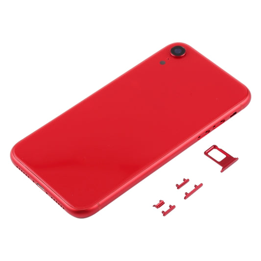 Back Housing Cover with Camera Lens & SIM Card Tray & Side Keys for iPhone XR(Red) by buy2fix